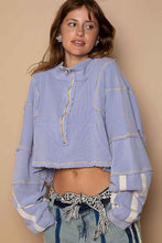 Load image into Gallery viewer, Evening Blue Cropped Quarter Zip
