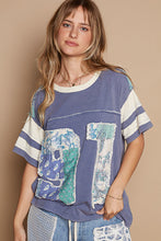 Load image into Gallery viewer, Cool Blue Vintage Floral Game Day Top
