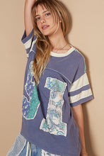 Load image into Gallery viewer, Cool Blue Vintage Floral Game Day Top
