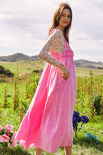 Load image into Gallery viewer, Bubblegum Pink Smocked Maxi Sundress
