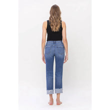 Load image into Gallery viewer, High Rise Straight Jeans With Cuffs
