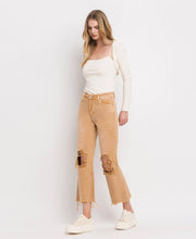 Load image into Gallery viewer, 90&#39;s Vintage High Rise Crop Flare Jeans - KISS OF CALIFORNIA
