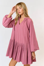 Load image into Gallery viewer, Daydreaming of You Puff Sleeve Mauve Dress
