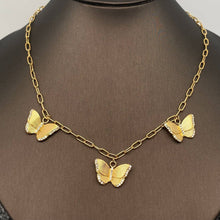 Load image into Gallery viewer, Butterfly Charm Gold Plated Necklace
