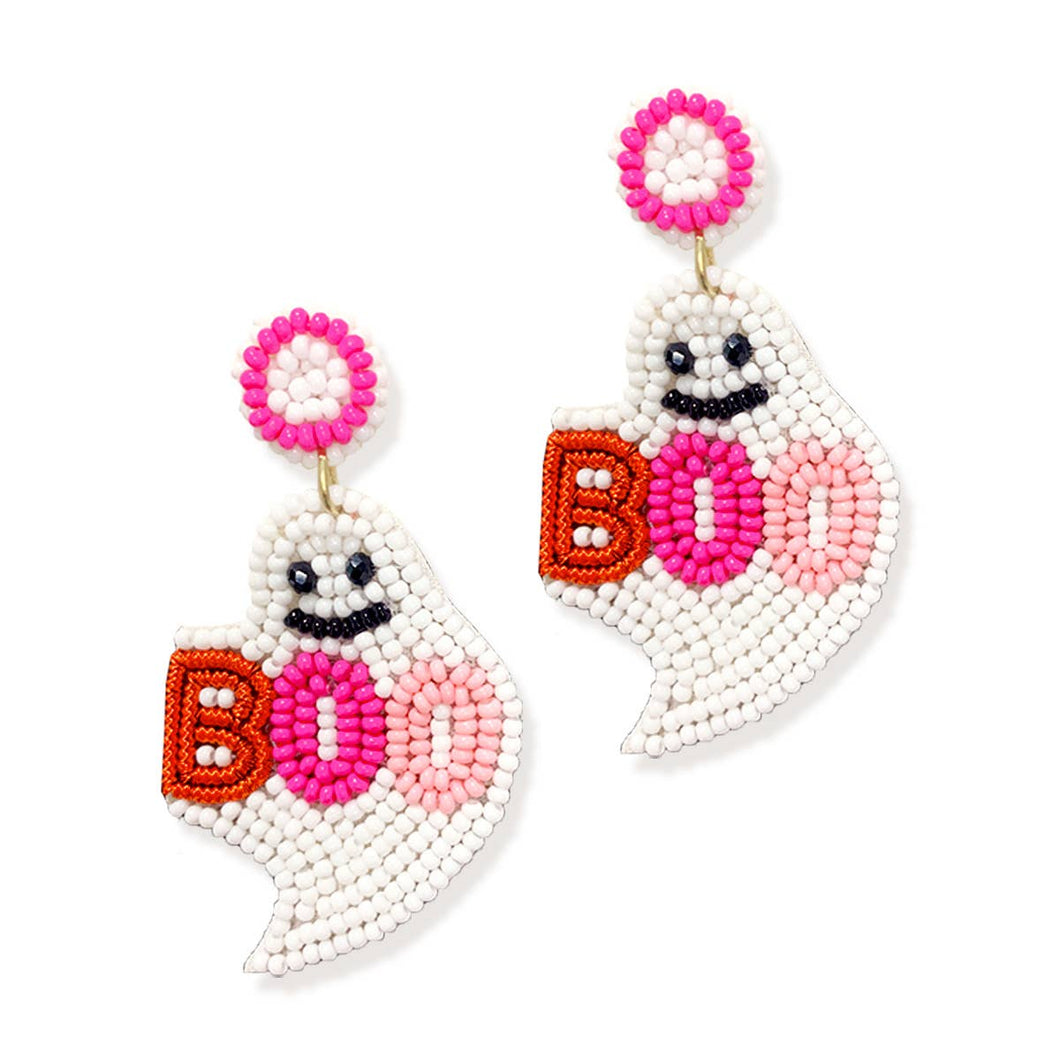 Pink Love You Boo Earrings