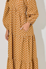 Load image into Gallery viewer, Caught Your Eye Brown Tiered Maxi Dress
