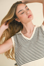 Load image into Gallery viewer, Ultimate Comfort Striped Collar Knit Top
