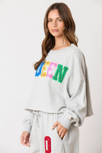 Load image into Gallery viewer, Queen Rhinestone Embroidery Sweatshirt
