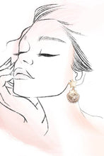 Load image into Gallery viewer, Beach Puka Seashell Drop Earrings Gold
