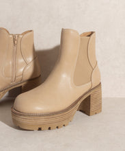 Load image into Gallery viewer, Almond Platform Chunky Chelsea Boots

