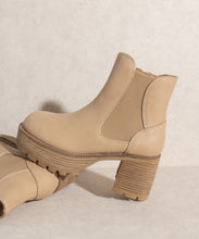 Load image into Gallery viewer, Almond Platform Chunky Chelsea Boots
