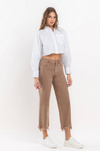 Load image into Gallery viewer, Chocolate High Rise Crop Wide Leg Jeans
