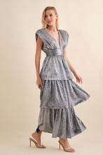 Load image into Gallery viewer, When It Strikes Midnight Midi Silver Dress
