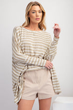 Load image into Gallery viewer, Venture Out Taupe Striped Top
