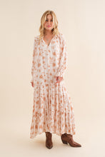 Load image into Gallery viewer, Taupe Floral Ruffle Tiered Maxi Dress
