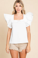 Load image into Gallery viewer, Cream Ruffle Top
