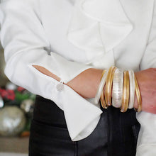 Load image into Gallery viewer, Skinny Watchband Bangle in Satin Gold
