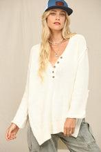 Load image into Gallery viewer, Back To The Basics Cream Button Up Sweater
