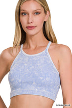 Load image into Gallery viewer, Ribbed Washed Seamless Crop Cami Top
