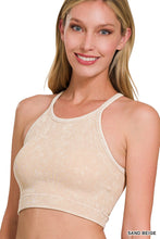 Load image into Gallery viewer, Ribbed Washed Seamless Crop Cami Top
