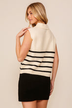 Load image into Gallery viewer, Sweater Weather Stripe Collared Top
