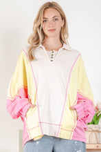 Load image into Gallery viewer, Summer Glow Pink and Neon Green Sweatshirt
