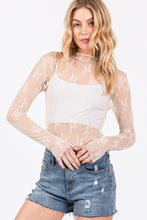 Load image into Gallery viewer, Taupe Long Sleeve Lace Top
