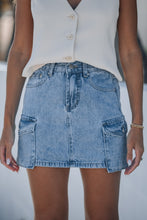 Load image into Gallery viewer, Cargo Mini Denim Skirt
