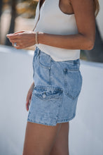 Load image into Gallery viewer, Cargo Mini Denim Skirt
