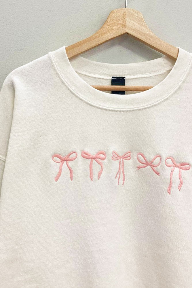 Cheerful Moment Bow Sweatshirt