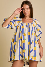 Load image into Gallery viewer, Lemon Please Striped Romper
