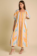 Load image into Gallery viewer, Over The Rainbow Spring Striped Poplin Maxi Dress
