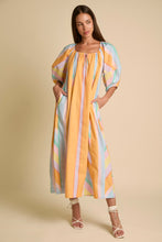 Load image into Gallery viewer, Over The Rainbow Spring Striped Poplin Maxi Dress
