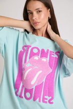 Load image into Gallery viewer, Dreaming Of The Stones Blue/Fuchsia Graphic Tee
