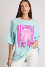 Load image into Gallery viewer, Dreaming Of The Stones Blue/Fuchsia Graphic Tee
