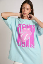 Load image into Gallery viewer, Dreaming Of The Stones Blue/Fuchsia Graphic Tee
