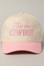 Load image into Gallery viewer, Kiss Me Cowboy Pink Vintage Trucker
