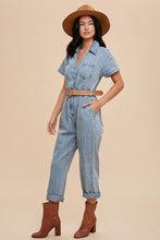 Load image into Gallery viewer, Make It Right Denim Jumpsuit
