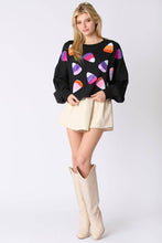 Load image into Gallery viewer, Halloween Candy Corn Embroidery Cropped Sweatshirt
