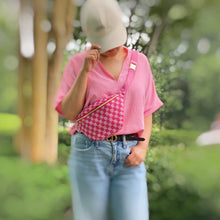 Load image into Gallery viewer, Check Yourself Belt Sling Bag: Pink
