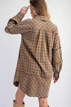 Load image into Gallery viewer, The World Is Yours Mocha Mineral Washed Oversized Shirt
