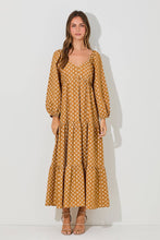 Load image into Gallery viewer, Caught Your Eye Brown Tiered Maxi Dress
