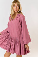 Load image into Gallery viewer, Daydreaming of You Puff Sleeve Mauve Dress
