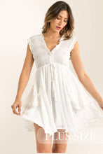 Load image into Gallery viewer, Summertime Dreams Ruffle White Mini Dress
