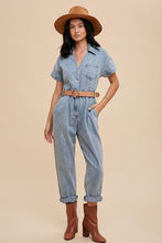 Load image into Gallery viewer, Make It Right Denim Jumpsuit
