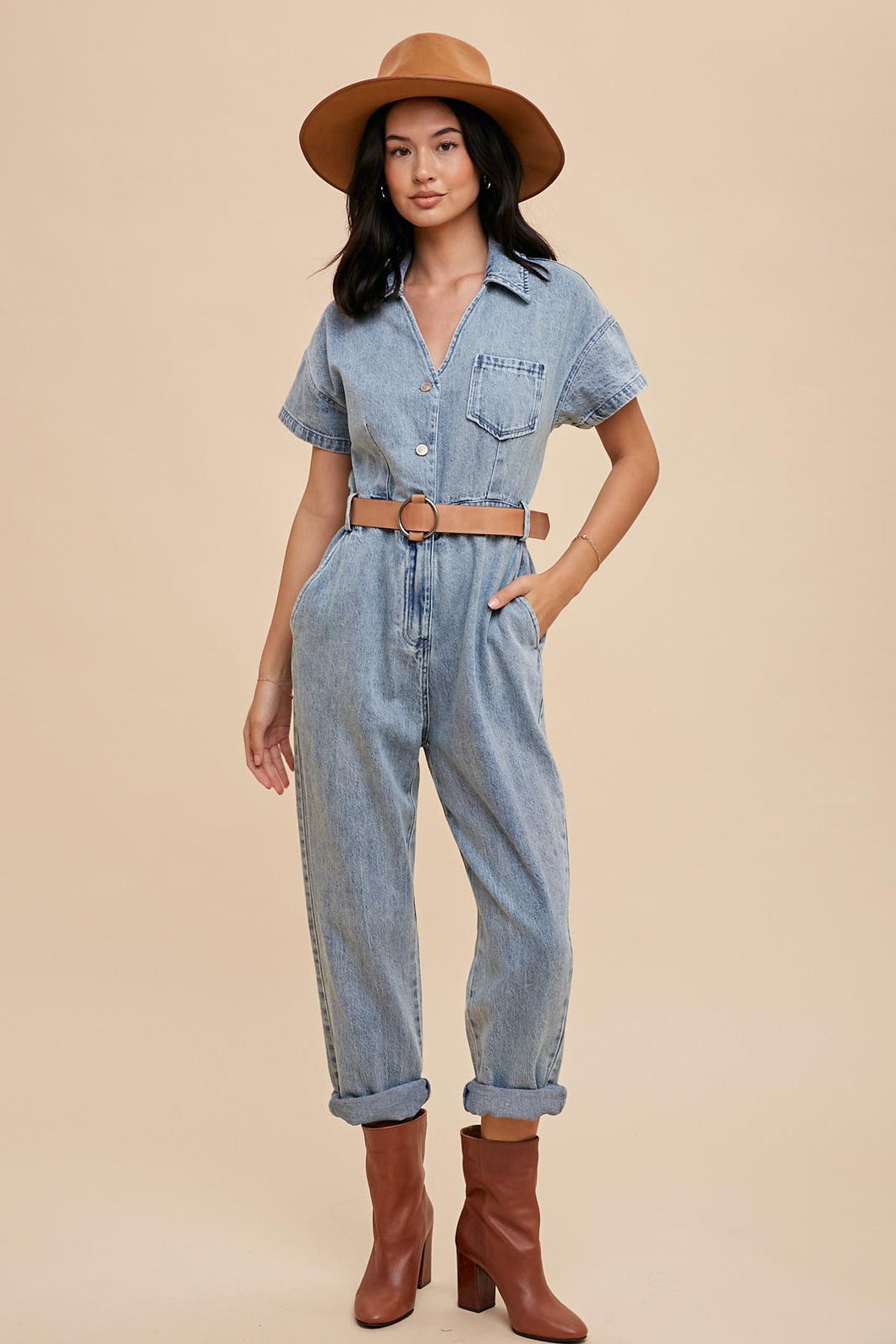 Make It Right Denim Jumpsuit