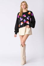 Load image into Gallery viewer, Halloween Candy Corn Embroidery Cropped Sweatshirt
