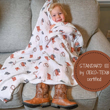 Load image into Gallery viewer, Life Is Better In Boots Western Baby Swaddle Blanket
