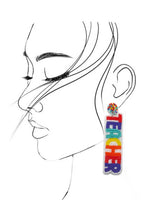 Load image into Gallery viewer, Teacher Rainbow Drop Beaded Earrings
