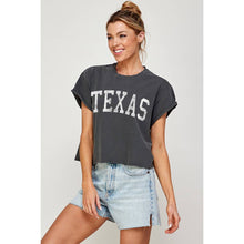 Load image into Gallery viewer, Texas Black Vintage Graphic Crop
